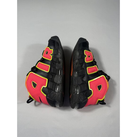 Nike Air More Uptempo Shoes Sneakers Womens Size 7 Black Pink Volt 917593-002 - Picture 5 of 9